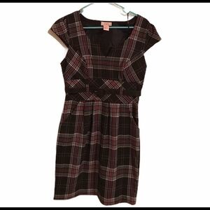 Candies Brown Plaid Dress With Pockets Size 7